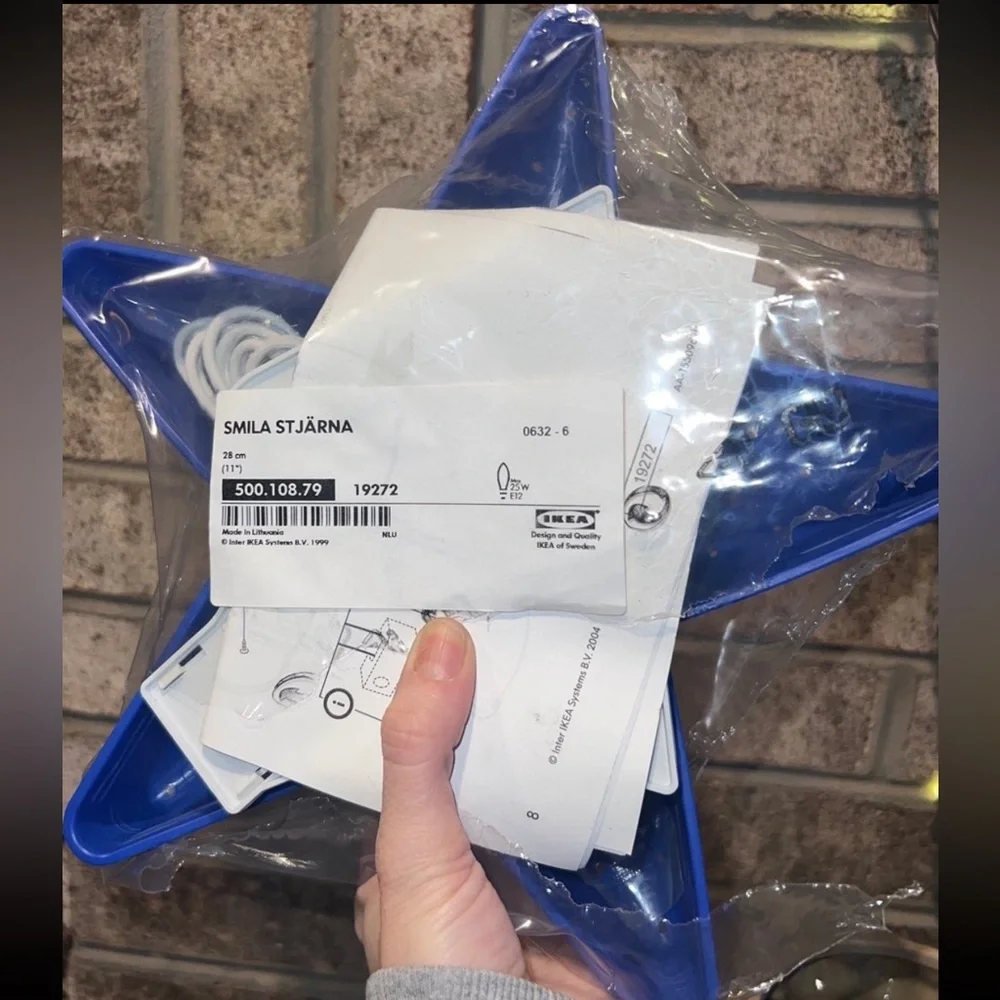 IKEA SMILA STJARNA Blue Star Lamp